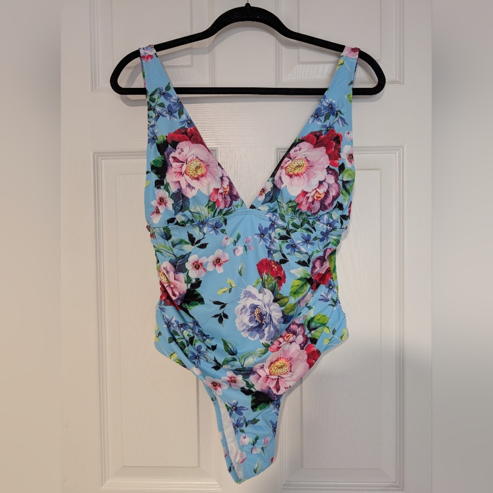 BNWOT Shein Swim one piece swim suit with matching cover up, size XL